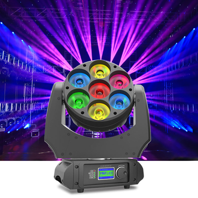 Van het LEIDENE van Mini Stage DJ Bewegend Hoofd Licht van de de Straalwas Bijenoog 7pcs 40w DMX Gezoem 4 in 1 RGBW 7x40w