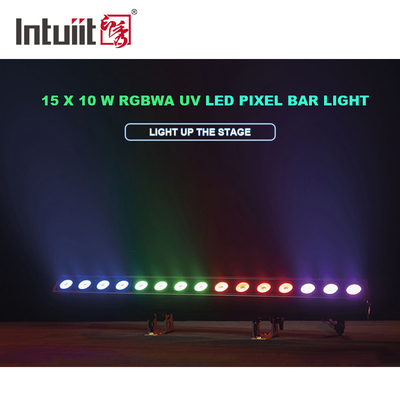 Hoog vermogen 15x 10 W led gebouw licht dmx 512 RGBWA led wandwasser licht IP65 dmx controle led lichtbalk