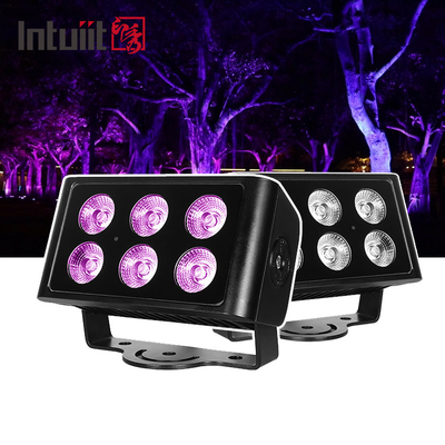 IP65 Waterdicht 6x5W RGBW 4 in 1 LED Flood Light DMX Control Plane Spot Light Background Vlek DJ Disco Stage Lighting