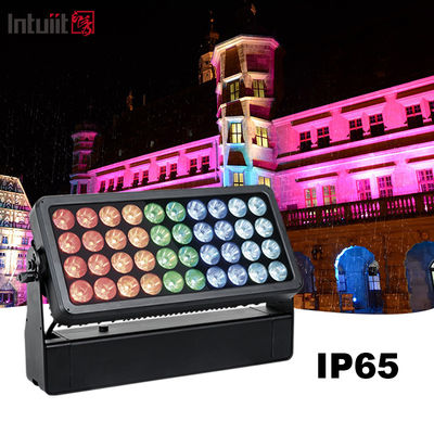 Buiten 40*10W RGBW LED City Color Light Beam Wasband Strobe Effect Waterdicht Wandwasser Flood Lights IP65 DMX512 Controlemodus