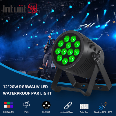 IP65 LED Par Light Waterdicht IP65 Rated Outdoor 12x20W RGBWA-UV 6in1 Stage Light DMX512