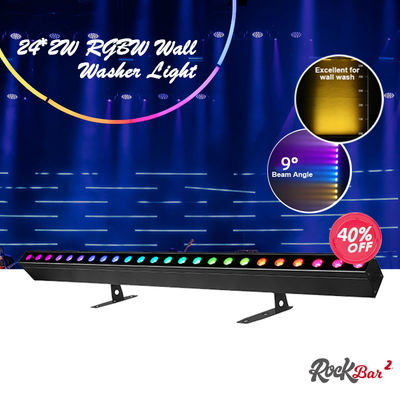 Wash Light IP20 DMX512 Geavanceerde Slimme Muziekoplossing 24*2W RGBW LED-lampen Lineaire Balk Wandwasser