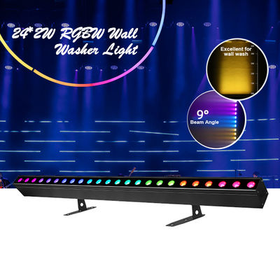 Wash Light IP20 DMX512 Geavanceerde Slimme Muziekoplossing 24*2W RGBW LED-lampen Lineaire Balk Wandwasser
