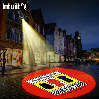 LED 60W Buitenwaterdicht Ip65 Halloween Kerst Led Bruiloft Roterende Gobo Projector Custom logo Borden Reclame licht