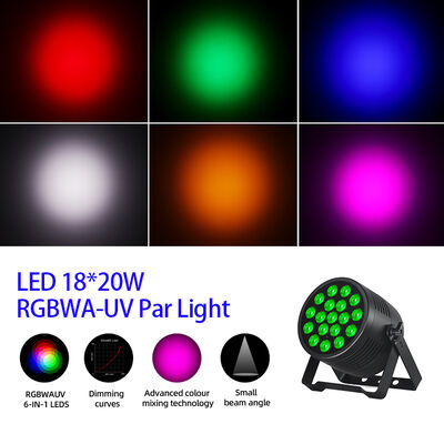Party Equipment Par Led Stage Light 18x20w Rgbwa UV Led Par Light
