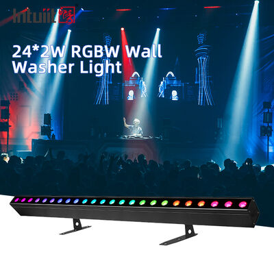 Indoor LED wandwasser licht 24x2W RGBW DMX512 Sound Active Stage Bar Lighting IP20 Lineaire waslamp voor architectonisch interieur