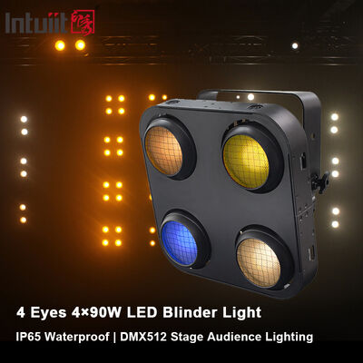 4-Eye LED COB Blinder Light 4x90W RGB Warm White Amber Stage Blinder Strobe DMX512 Pixel Control Stage Lights voor Event Party