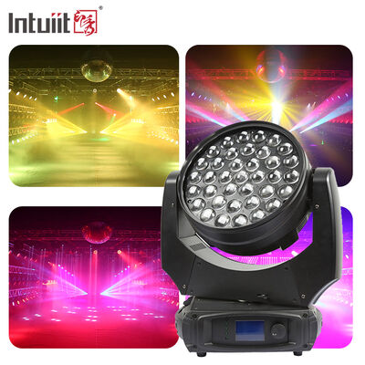 37x10W 4in1 RGBW LED Moving Head Zoom Wash Light DMX512 Professionele Podiumapparatuur voor Nachtclub Bruiloft bar