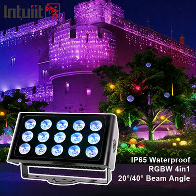 Professionele IP65 Waterdicht LED Flood Light 15x5W RGBW 4 in 1 Outdoor Landscape Spot Light Aluminium Architectural Wash Light