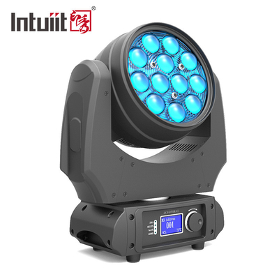 Professionele Indoor Led Zoom Wash Moving Head 12x10w Rgbw 4in1 Led Moving Wash Stage Dj Bar Lights